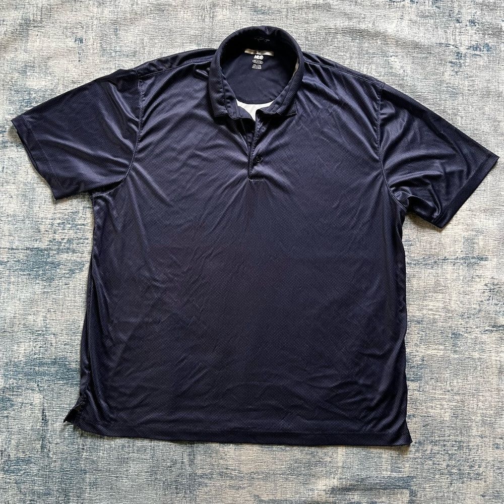 Greg Norman Play Blue Geometric Print ML75 Golf Polo XXL